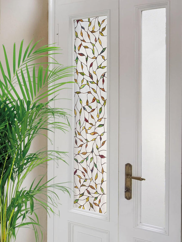 Artscape Cascade Sidelight, Window Privacy Film, Stained Glass Pattern, 12 x 83 inches
