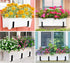 Y&M 2 Pack Adjustable Planter Box Brackets (6 to 12.5 in), Heavy Duty Iron Flower Box Wall Mounting Hooks for Garden