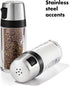 Set, OXO Salt and Pepper Shaker Clear, Stainless Steel