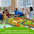 Mfmiudole 39.4" 59" Tummy Kids Rug Play Mat for Toy Cars, Farm Life Road Traffic for Playroom Kids Car Road Rugs