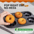 HONGBAKE 2 Pack Donut Pan, Upgraded Deepened 6 Cavity Mini Bagel Mold for Oven, Nonstick and Heavy Duty