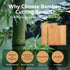 Bamboo Cutting Board, Wooden Cutting Boards for Kitchen with Double Sided Deep Juice Grooves & Wide Handle, Ideal