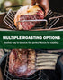 BONPAZ 18" Rib and Roast Rack for Big Green Egg, Turkey Roasting Rack for Grilling and Smoking - Stainless Steel Pan