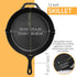 Utopia Kitchen 12 Inch Saute Fry Pan - Pre-Seasoned Cast Iron Skillet - Safe Grill Cookware for Indoor & Outdoor Use