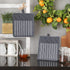 Professional Chef Stripe Kitchen Potholders, Commercial Grade, Gray