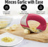 Zulay Kitchen Stainless Steel Garlic Press Rocker Set, Premium Garlic Mincer with Peeler and Scraper, Comfortable Grip