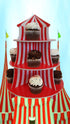 3 Tier Cupcake Stands, Themed Cupcake Serving Holders (Carnival)