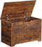 Nouva Wooden Storage Chest 30 Inches Storage Box Large Entryway Bench with Safety