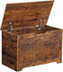 Nouva Wooden Storage Chest 30 Inches Storage Box Large Entryway Bench with Safety