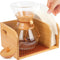 Bamboo Caddy with Lid & Heatproof Trivets for Chemex Coffee Makers, Designed for Pour-Over Glass Coffeemaker