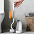 Set, Set, Lefree Toilet Brush and Holder Bathroom Cleaner Brush Curved Design, Non-Slip Handle Toilet Bowl Brush