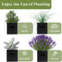 Set PERFNIQUE Indoor Herb Garden, Herb Planter with Tray, Farmhouse Indoor Plant Pots, Windowsill Herb Garden