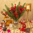 Grunyia 20 Pack Christmas Artificial Red Berry Stems Fake Holly Berry Pick for Christmas Tree Decorations DIY Crafts