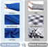 34 34 Inch Wolkemer Fitted Square Tablecloth Spandex Stretch Blue Cocktail Table Cover Elastic Edge Table Topper Cap