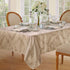 Newbridge Barcelona Luxury Tablecloth, 52” x 70” Rectangle, Golden Beige Damask Fabric, 100% Polyester, No Iron, Soil