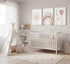 3 Pcs Nursery Canvas Wall Art Pink Sun Rainbow Hearts Posters Prints Boho Kids Room Pictures Wall Decor for Toddlers