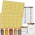 Clear Spice Jar Labels, Preprinted Waterproof Stickers for Organizing Kitchen and Pantry Herbs