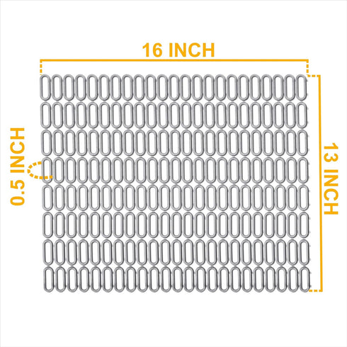 YBM Home 2-Pack Kitchen Sink Grid Mat Pad - Plastic Protector with Quick Draining Holes, Non-Skid, Gray