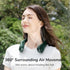 JISULIFE Portable Neck Fan, Hands-Free Bladeless Fan, 5 Speeds, 4000 mAh Battery, Dark Green