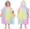 Catalonia Mermaid Hooded Poncho Towel for Toddler Aged 2-6, 100% Cotton, Absorbent