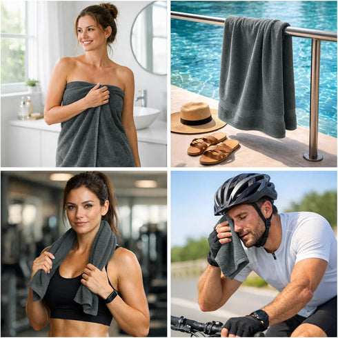 8 2 2 4 600 100% Set, DAN RIVER PC Luxury Bath Towels for Bathroom, Bath, Hand, and Wash Cloths, GSM Ring Spun Cotton