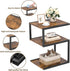 3 S-Shaped Side Table Tier, Minimalist Nightstand for Small Spaces with Open Storage, Narrow End Table for Living Room