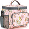 FlowFly Insulated Reusable Lunch Bag - Large Lunch Box for Adults with Adjustable Strap, Rose