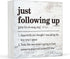 rorusio Wooden Box Sign,Funny Office Box Sign,Wood Plaque Block Sign,Wall Home Cubicle Bookshelf