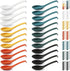 Kyraton 24 Pieces Soup Spoons, Reusable Plastic Table Spoon, Sturdy Asian Dinner Spoon, BPA Free