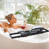 Utoplike Bamboo Bathtub Tray, Adjustable Bath Caddy Table for Tub, Bathroom Organizer with Book, Tablet, Wine Glass