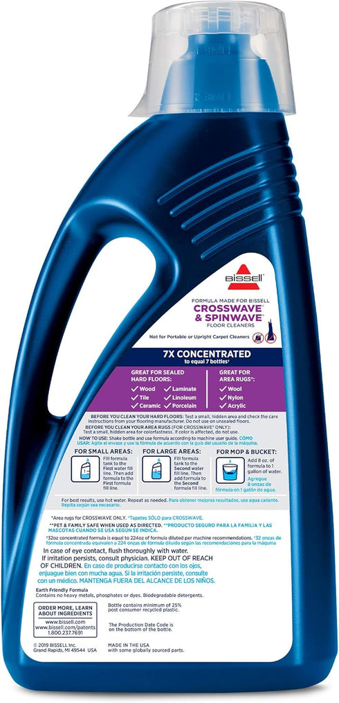 BISSELL MultiSurface Floor Cleaning Formula for Crosswave and Spinwave, 80 oz, 1789G