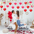 KatchOn Red Hearts Valentines Hanging Decorations - Pack of 30, No DIY, Indoor Hanging Hearts Decor