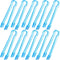 10 Pcs Clear Blue Plastic Buffet Serving Tongs, Mini Kitchen Tongs for Food, Ice, Salad, Barbecue, 6.3 Inches