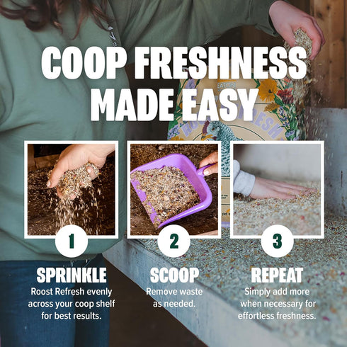 5LB Eaton Pet and Pasture Roost Refresh, Aromatic Herb and Hemp Blend, Odor Eliminator, Coop Freshness Made Easy