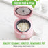 GreenLife 4-Cup Digital Rice Cooker, PFAS & PFOA-Free Removable Ceramic Dishwasher Safe Pot, Healthy Cooking Oats,
