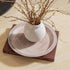 Counter- 11.8" Farmhouse Rustic Coffee Table Tray for Home Decor, Round Wooden Powder Compressed Decorative Tray, Wood
