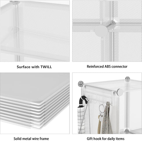Closet 6 AWTATOS Cube Storage Organizer, Organizers and Storage, Cube Shelves Bookshelf, DIY Stackable Plastic Clothes