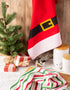 DII Holiday Dish Towels Christmas Kitchen Décor, 18x28, Santa Belt, 2 Piece Set