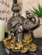 Ebros Small Feng Shui Elephant Carrying Wealth Pot - 4.25" Long Home Decor Accent Figurine