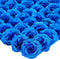 Bright Creations Blue Roses Artificial Flowers, Set of 50 Stemless Silk Roses, Royal Blue Faux Bouquet Decor