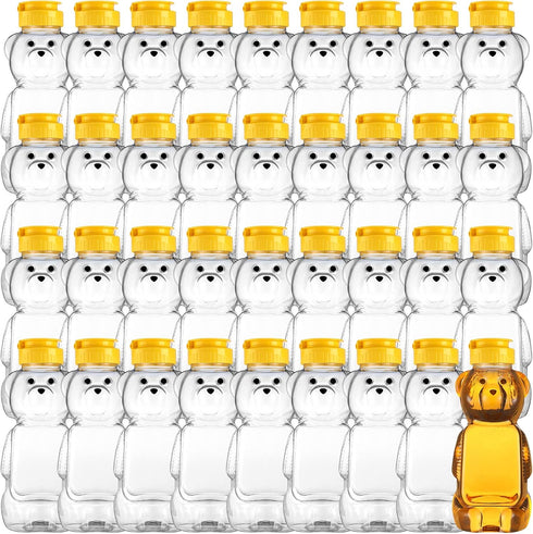 Thenshop 36 Pcs Honey Bear Bottle,Plastic Honey Squeeze Bottle,Honeybear Squeeze Jars,Cute Empty
