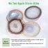 Natural Agate Coaster Set of 4, 3.5-4" Crystalline Geode Stone Coasters for Drinks, Coffee Table Decor, Agate Slices