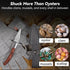 Oyster Knife Shucking Kit, Comfort Wood-handle Oyster Shucking Knife, Sturdy Sharpness with Cut-resistant Glove (M)