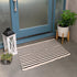LEEVAN Black and White Striped Rug Doormat 24"x35", Washable Cotton Hand Woven for Entryway