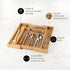 Masirs Expandable Bamboo Kitchen Drawer Organizer - Durable Construction, Ideal for Silverware, Utensils, and Office