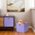 Foldable Cube Storage Bin Organizing Baskets, Fabric Storage Cubes with Handles for Shelf Closet, 13"x13"x13", Pack of