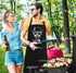 Funny Cooking Aprons for Men - Let’s Cook - Black Chef Grilling BBQ Aprons with 2 Pockets