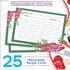 Meadowsweet Kitchens Recipe Card Set - 25 Recipe Cards 4 x 6 Inch, Perfect Size for a Recipe Card Box for Wedding, Bridal Shower Recipe Cards, Make Your Own Recipe Book, Green & Peonies