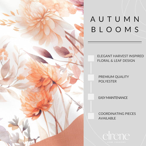 13"x70" Elrene Home Fashions Autumn Blooms Fall/Thanksgiving Console Centerpiece or Table Runner