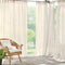 Elrene Home Fashions Darien Weatherproof Tab-Top Sheer Solid Color Curtain Panel, 52”W x 84”L, Indoor/Outdoor, Ivory